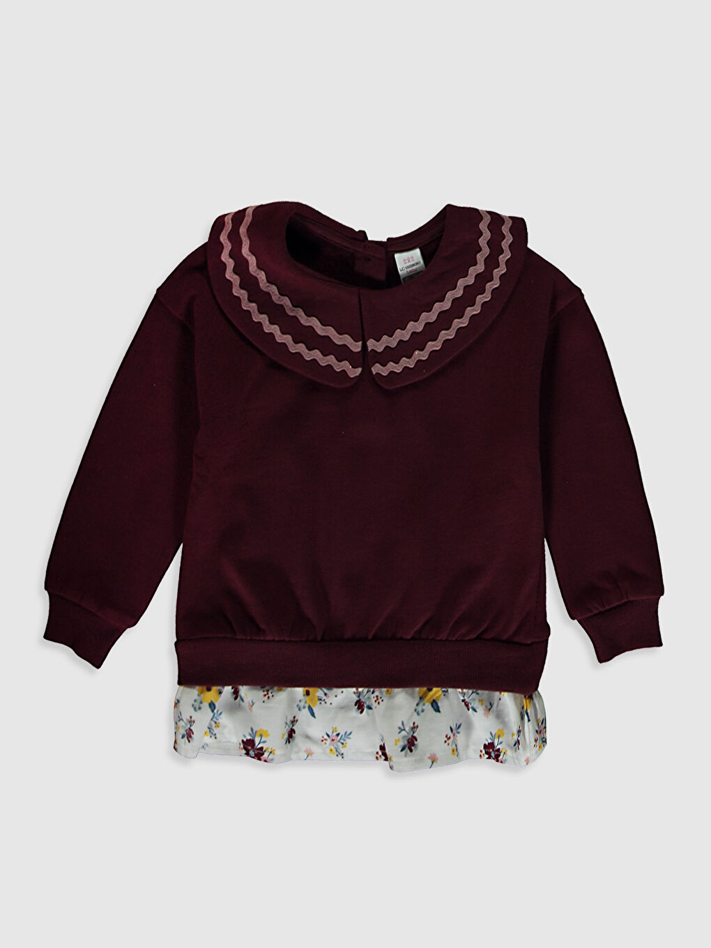 Bordo Kız Bebek Sweatshirt