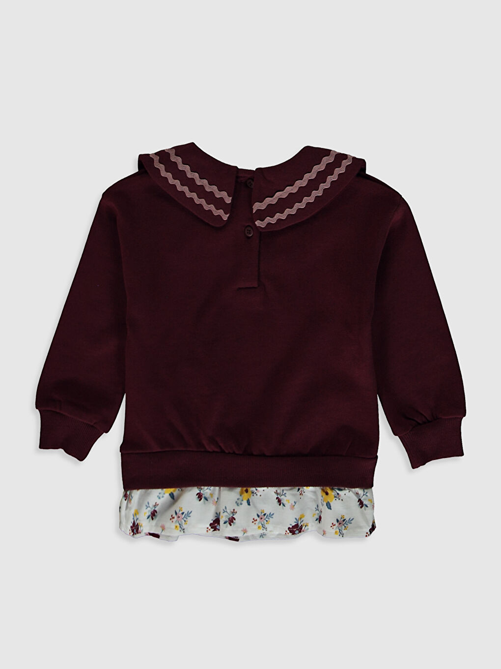 Bordo Kız Bebek Sweatshirt-1