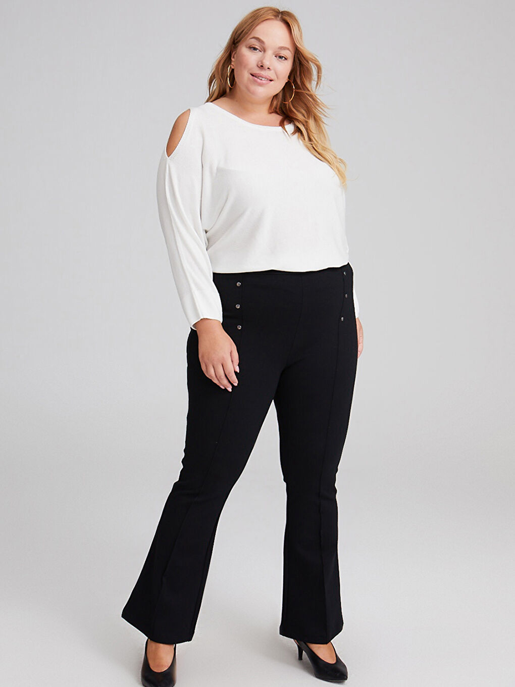 Elastic Waist Stretch Trousers