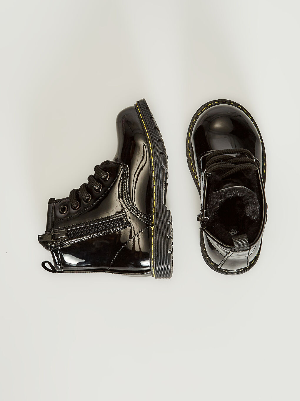 Қыз балаға арналған минни маус лицензияланған жүн астарлы жарқын етік-3