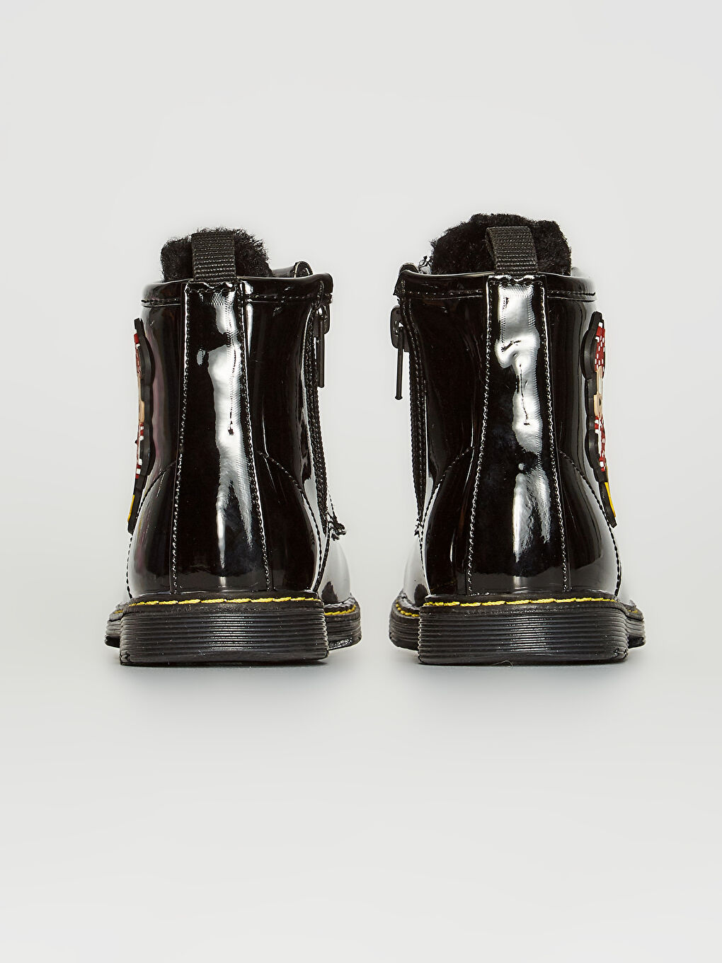 Қыз балаға арналған минни маус лицензияланған жүн астарлы жарқын етік-4