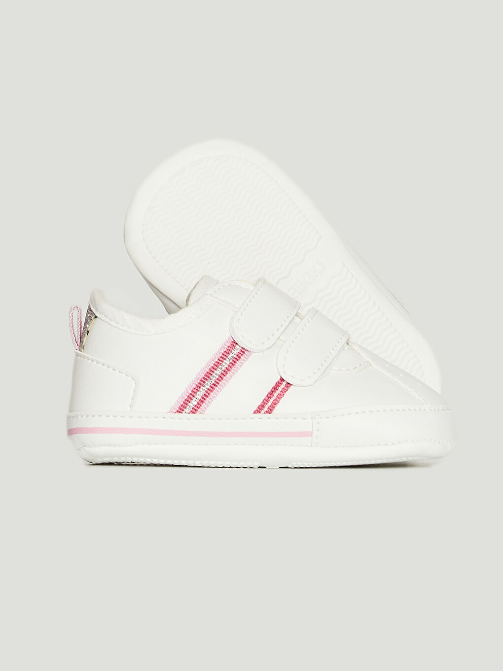Baby Girl's Hook and Loop Prewalker Shoes-3