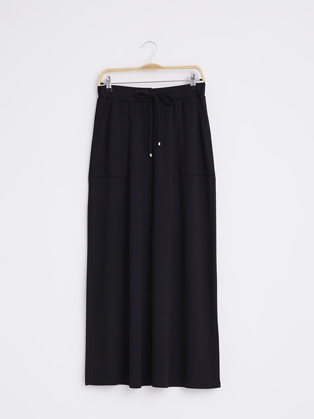 Siyah Beli Lastikli A Kesim Uzun Etek