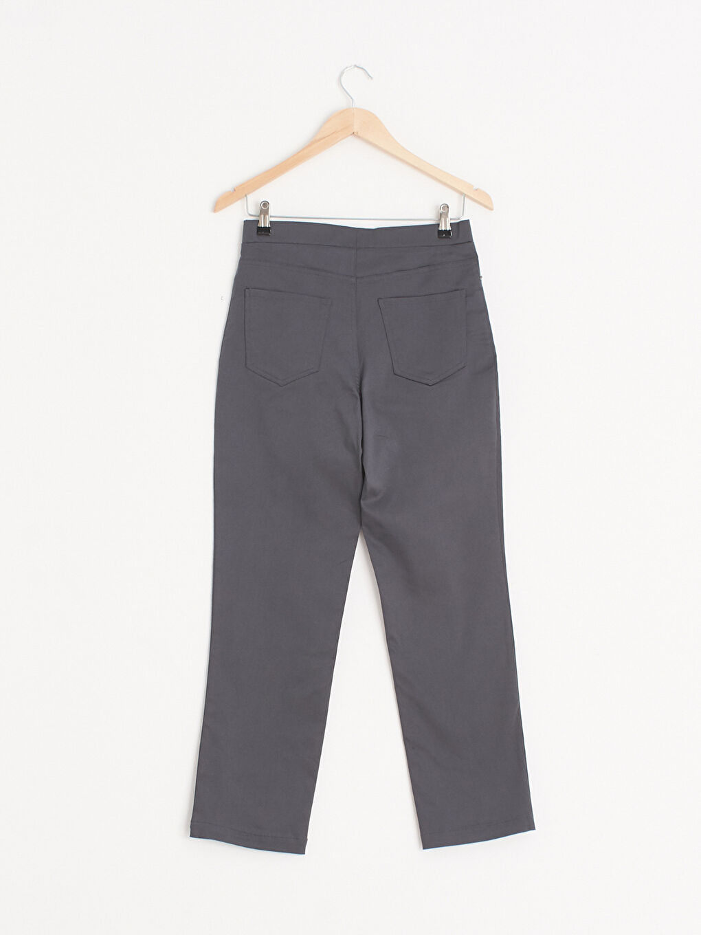 Pantaloni Gabardine Stretch cu Lungimea până la Gleznă-1