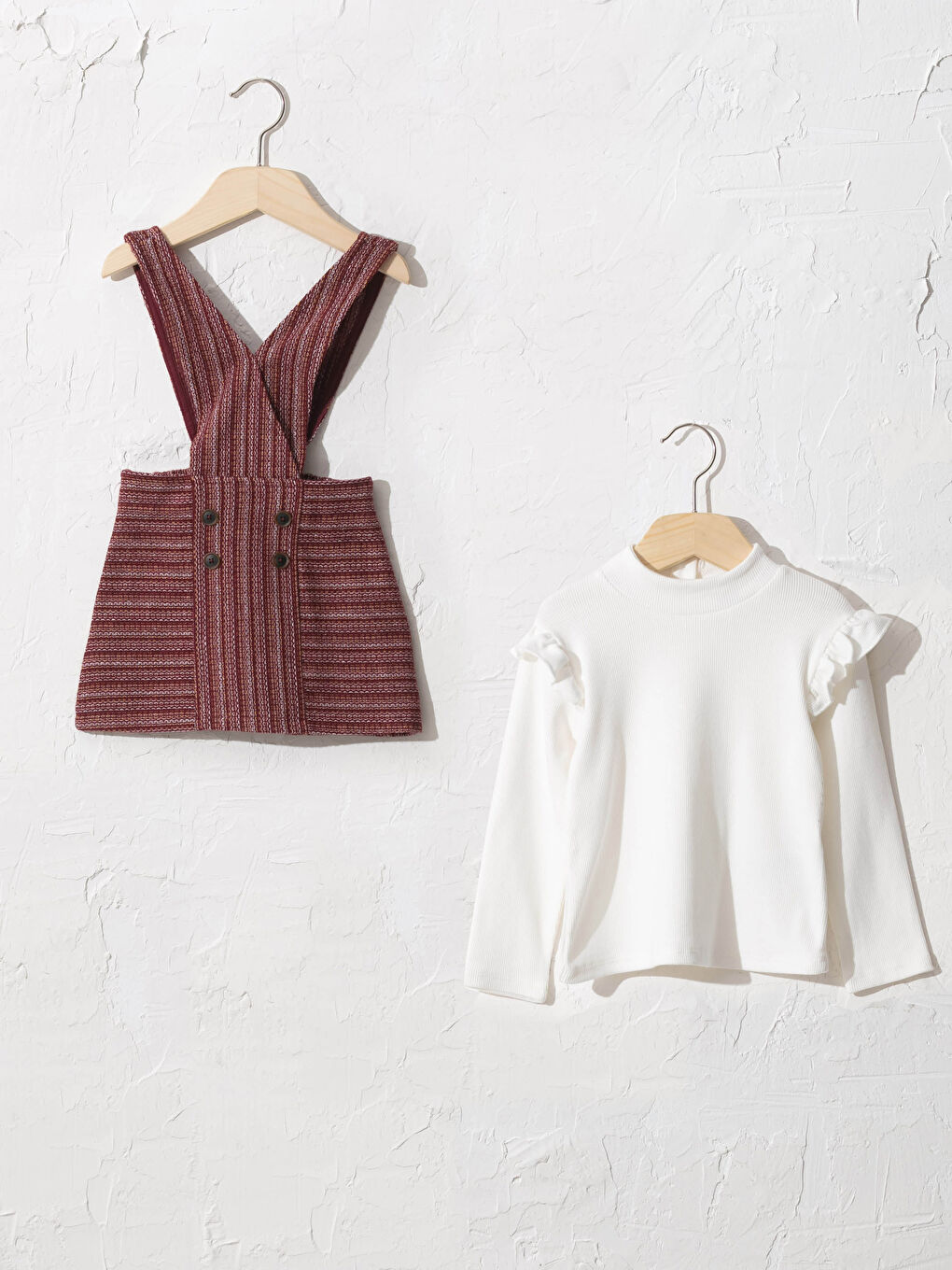 Ekru Kız Bebek Takım 2'li-1