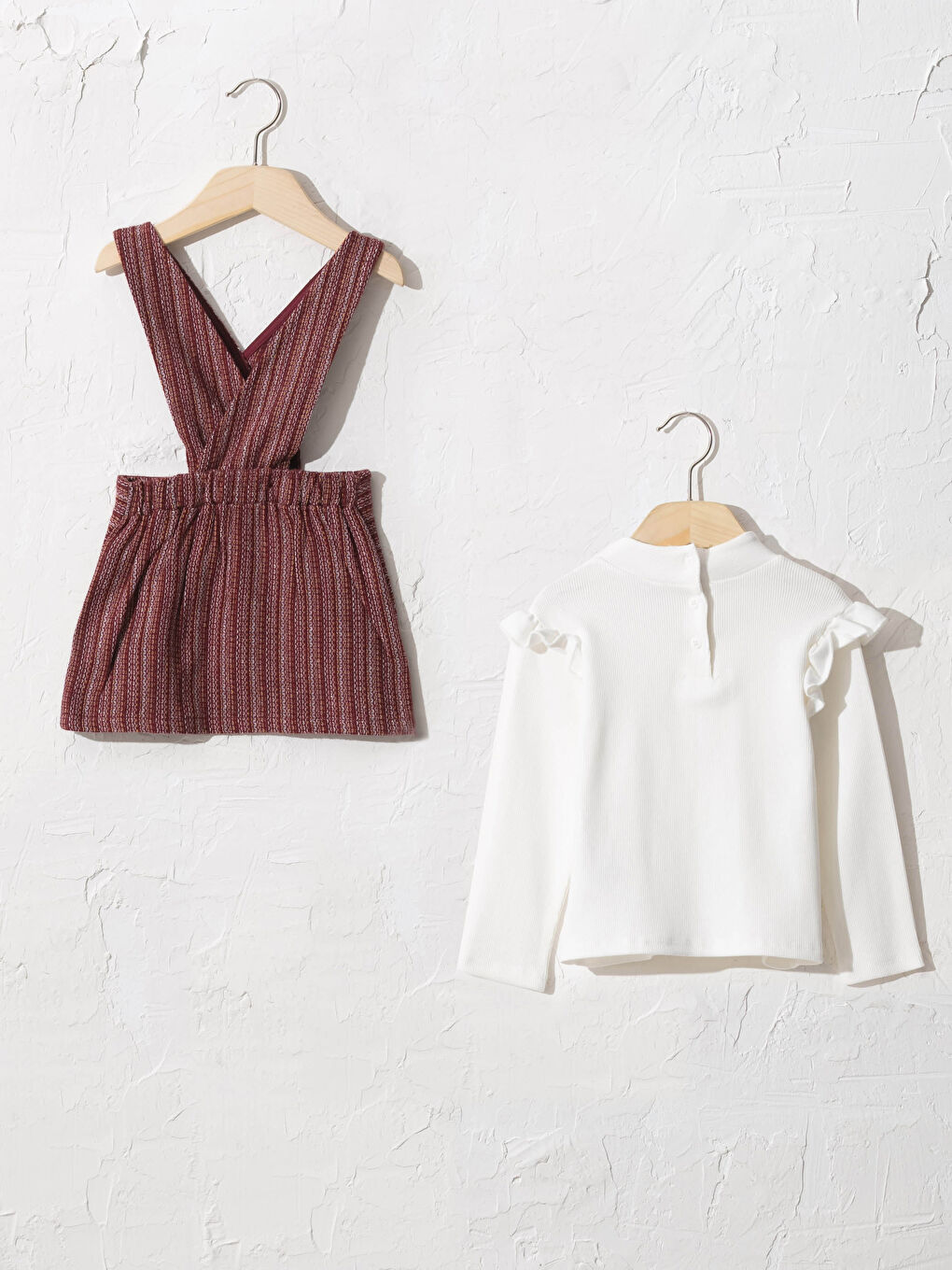 Ekru Kız Bebek Takım 2'li-2