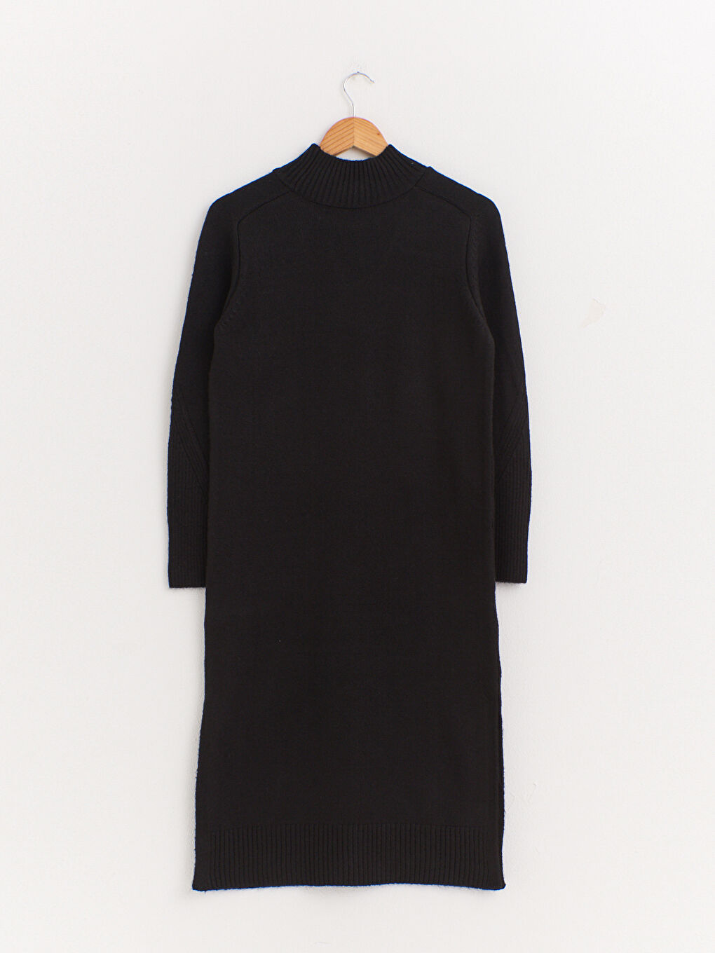 Туника из трикотажа с воротником-стойкой-1