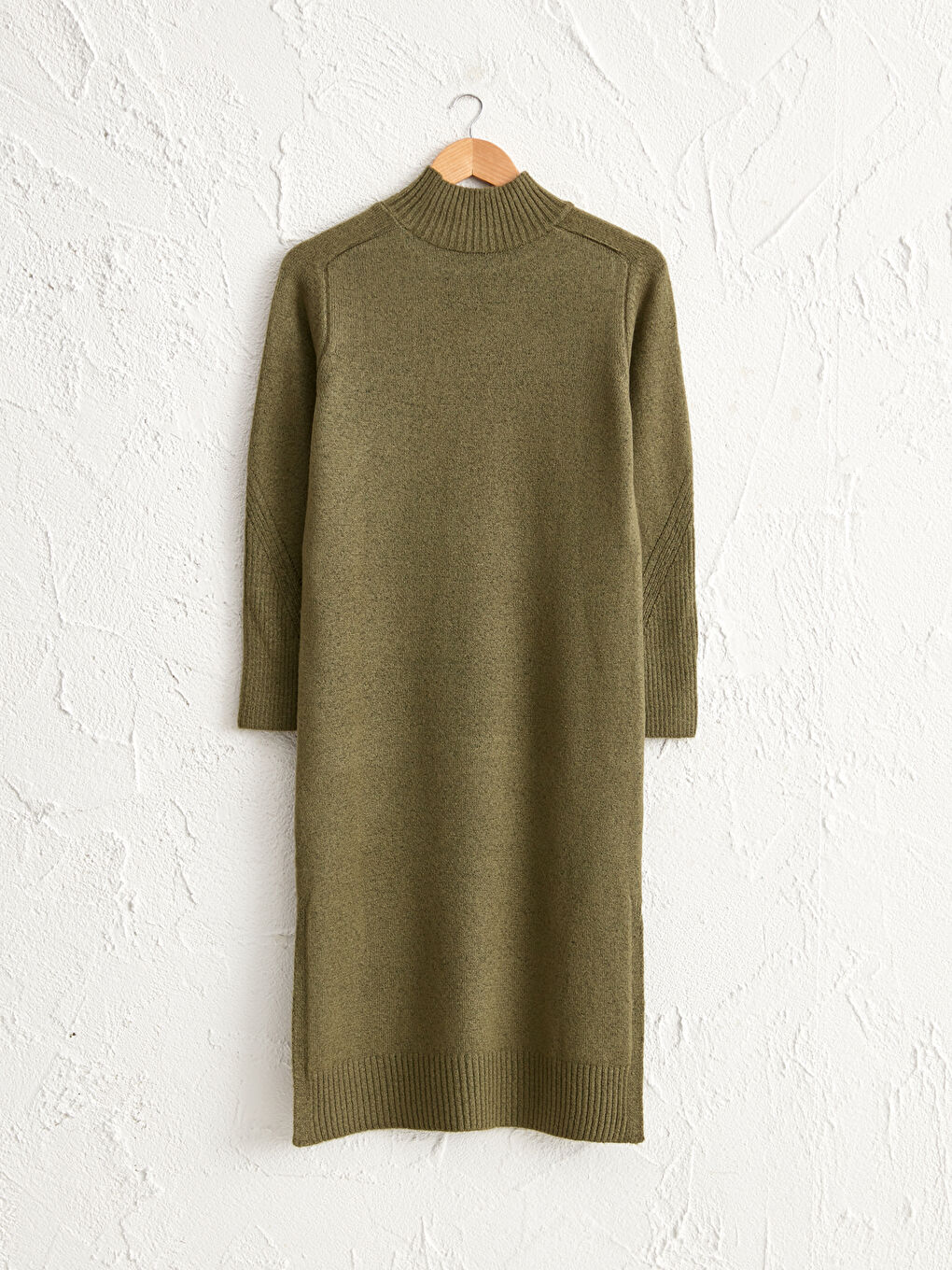 Туника из трикотажа с воротником-стойкой-1