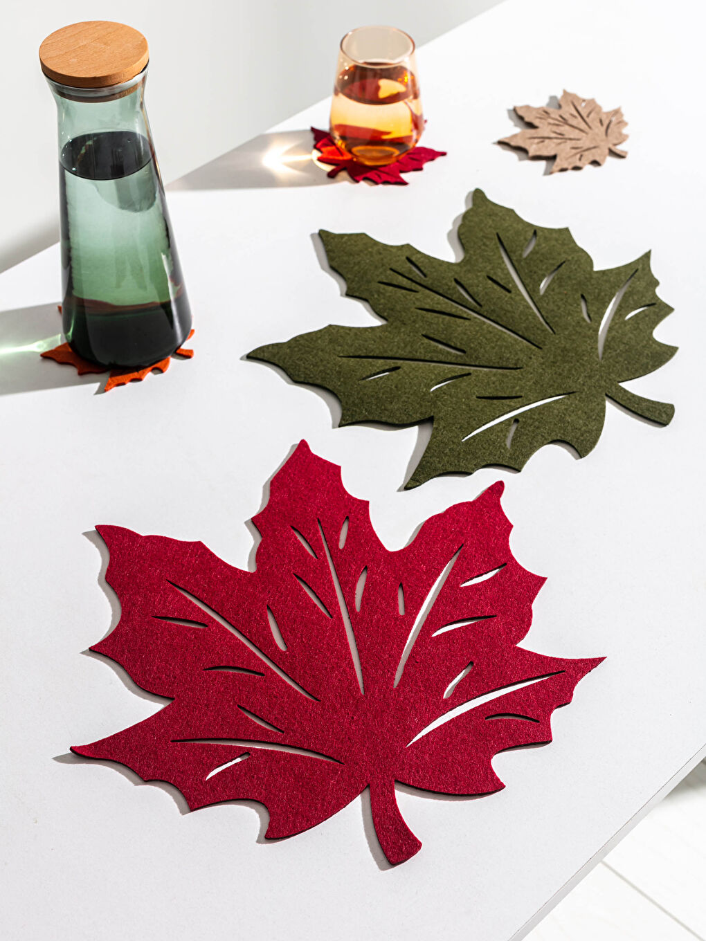 Bordo Yaprak Supla 2'Li 