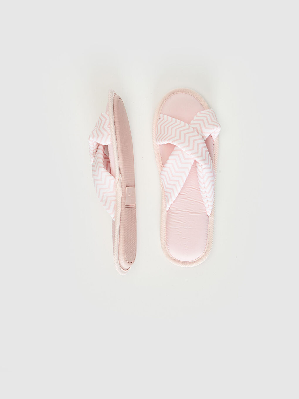 Pembe Kadın Çapraz Bant Ev Terliği-2