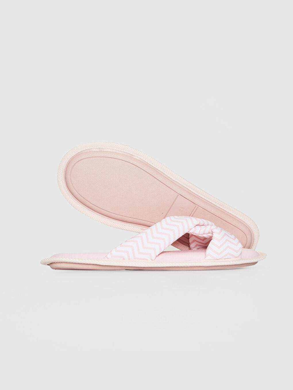 Pembe Kadın Çapraz Bant Ev Terliği-3