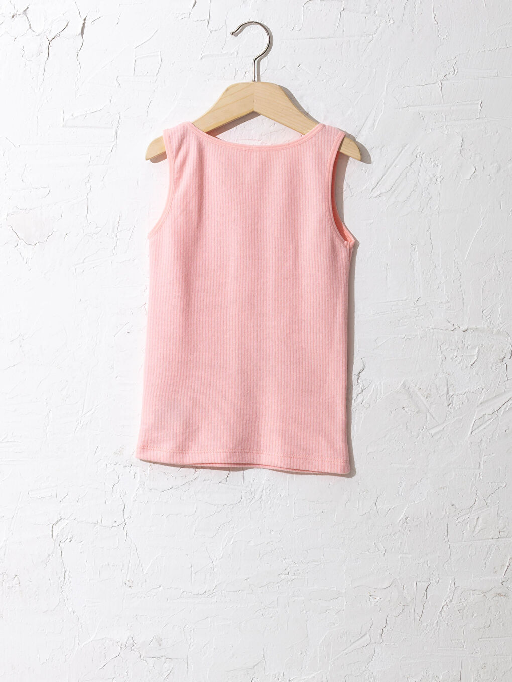 Pembe Bisiklet Yaka Kız Çocuk Atlet-1