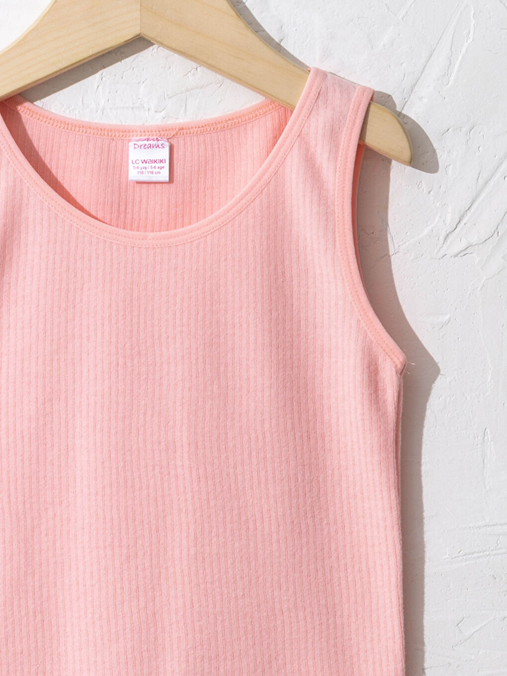 Pembe Bisiklet Yaka Kız Çocuk Atlet-2