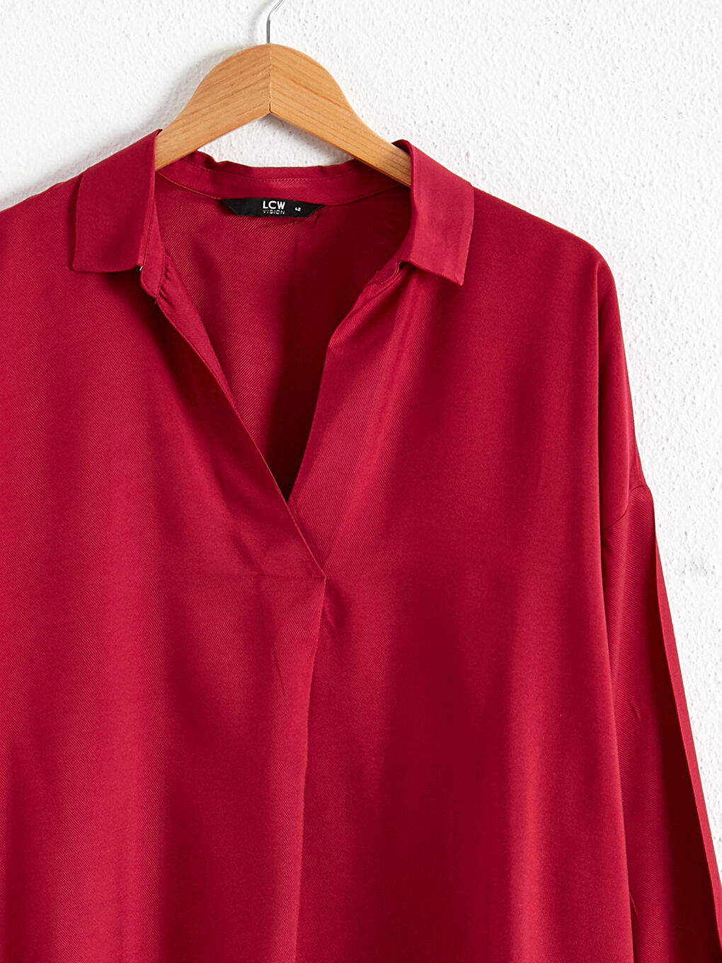 Mürdüm V Yaka Şifon Bluz-4