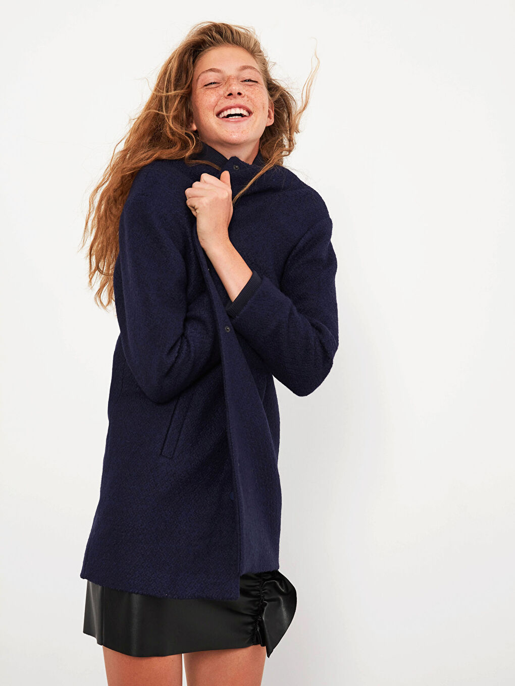 Bombermantel aus dickem, strukturiertem Stoff-3