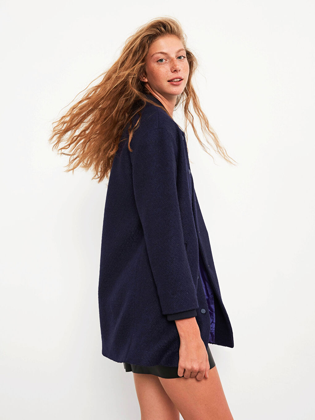 Bombermantel aus dickem, strukturiertem Stoff-6