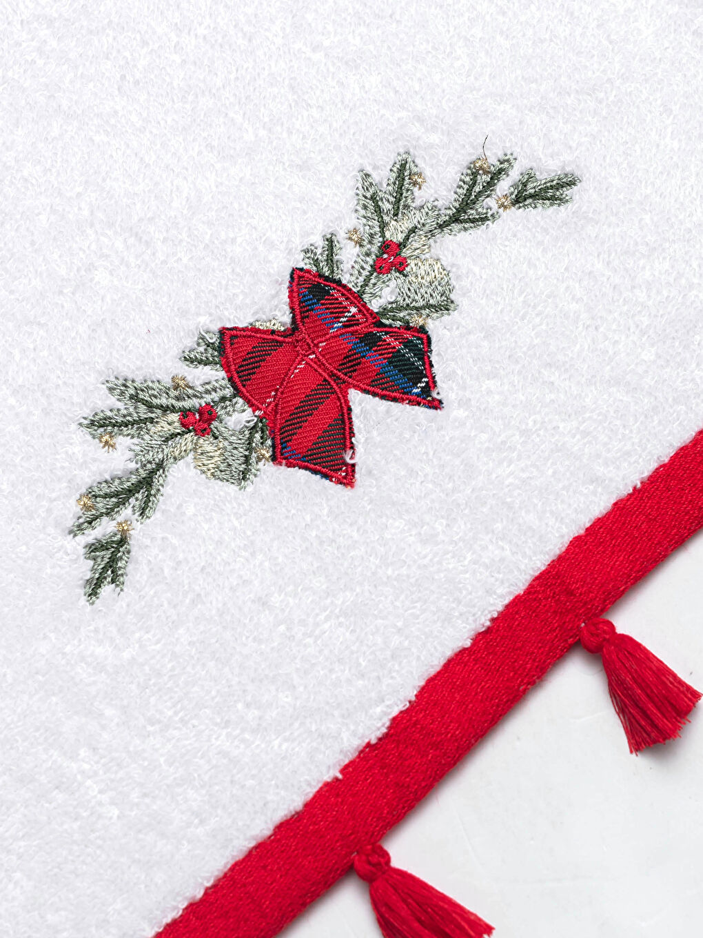 Serviette d'invité Brodé sur le Thème de Noël-3