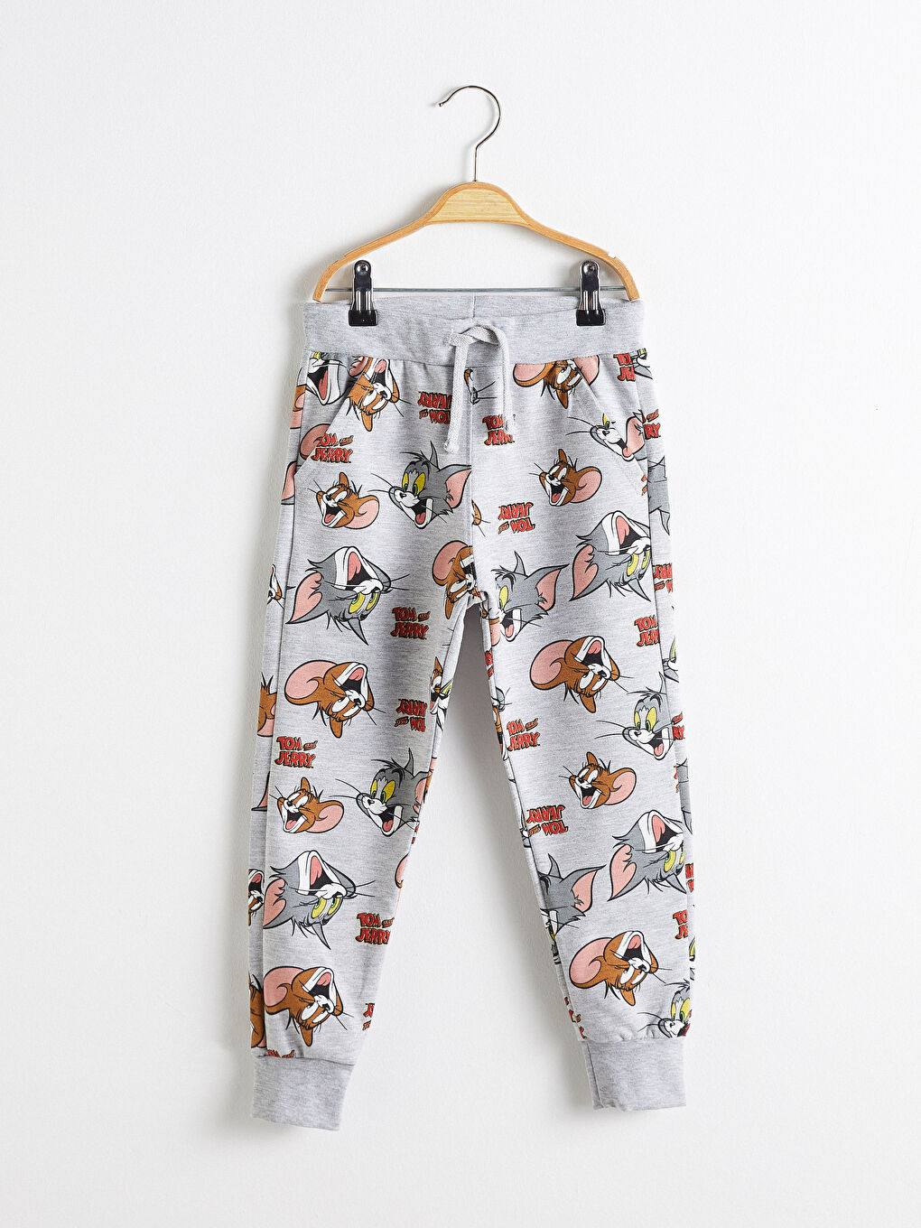 Gri Erkek Çocuk Tom ve Jerry Baskılı Sweatshirt ve Eşofman Altı-3