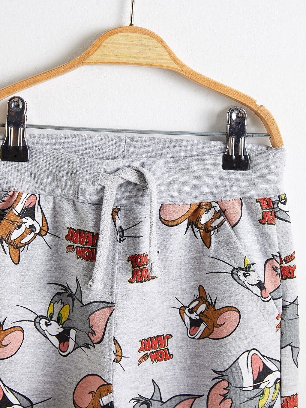 Gri Erkek Çocuk Tom ve Jerry Baskılı Sweatshirt ve Eşofman Altı-5