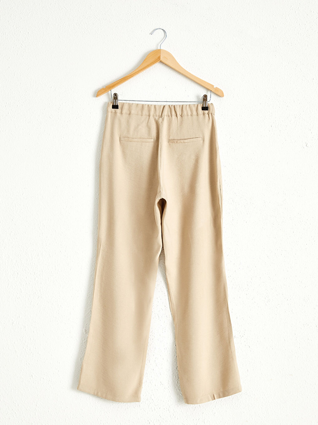 Hose mit geradem Hosenbein und Gummizug an der Taille-6