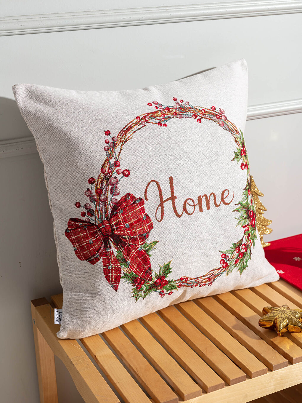 New Year Themed Gobelin Throw Pillow Case-1