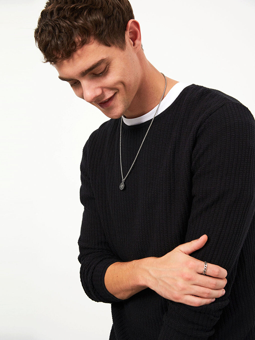 Crew Neck Lightweight Tricot Jumper