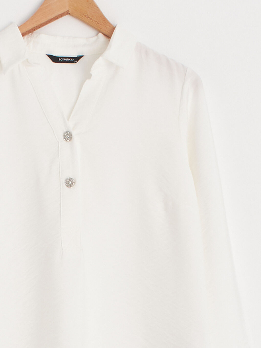 Hemdkragen Viskose Bluse-2