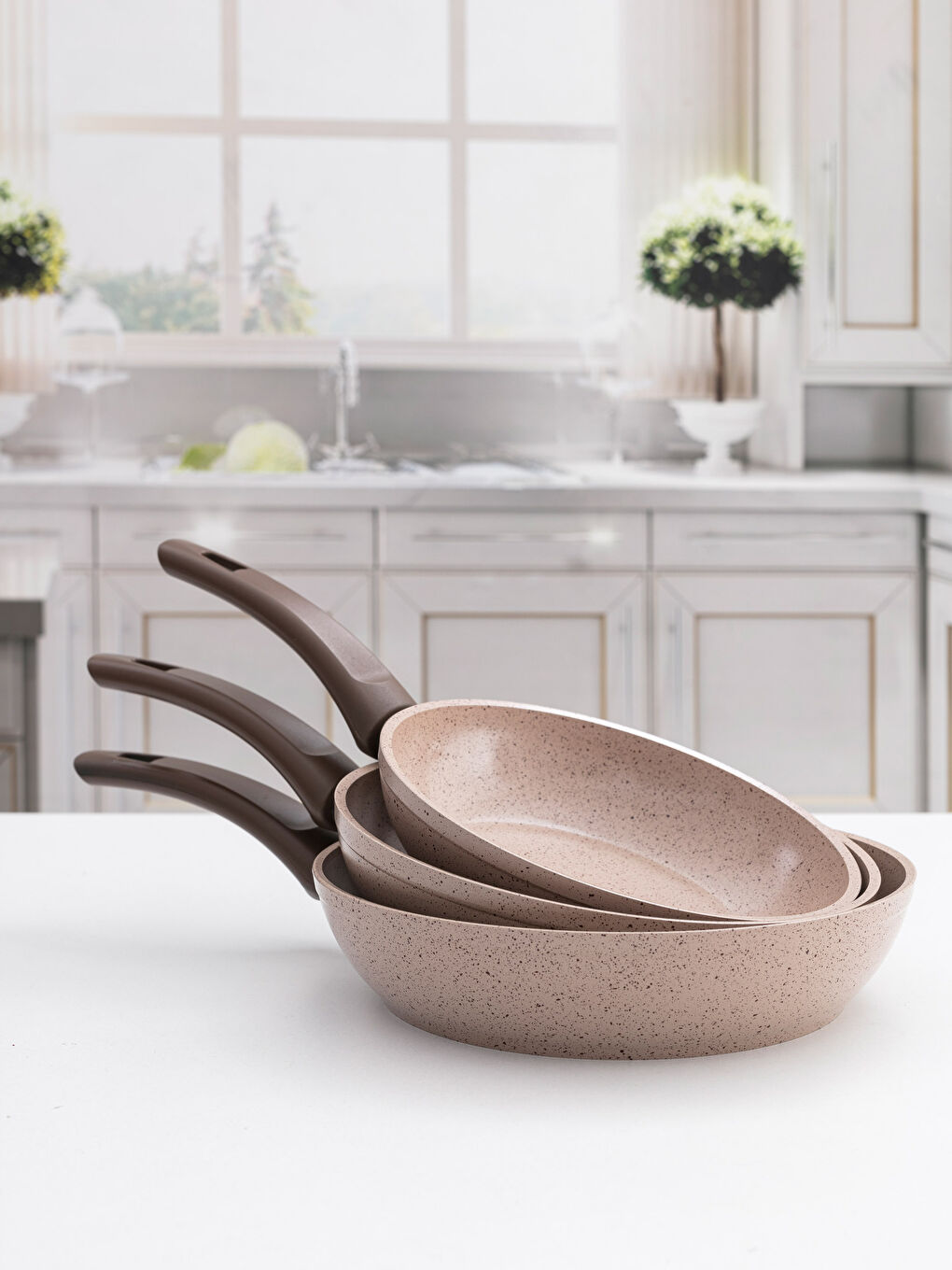 GULSAN Saffron Granite 3 Pieces Pan set-1