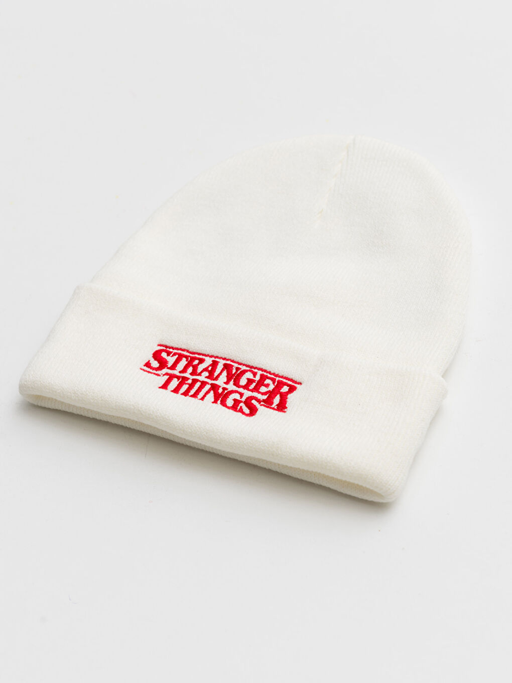 Ekru Stranger Things Lisanslı Triko Bere-1