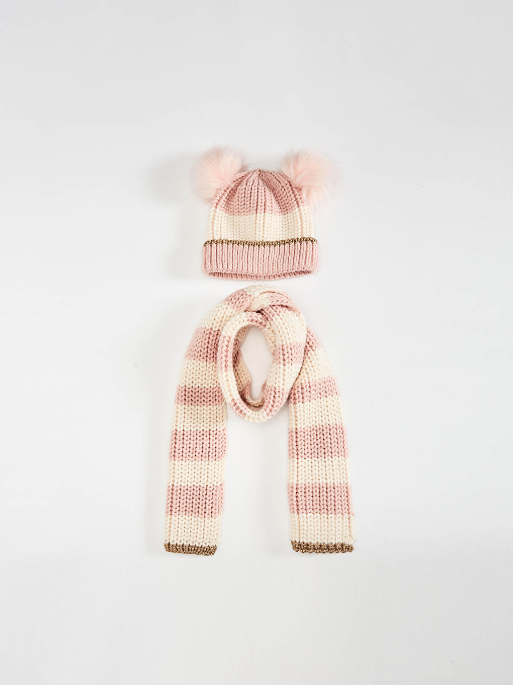 Girl Pompom Scarf And Beanie