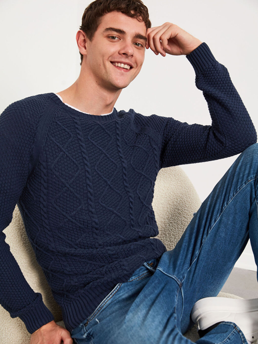Crew Neck Knitwear Sweater-2