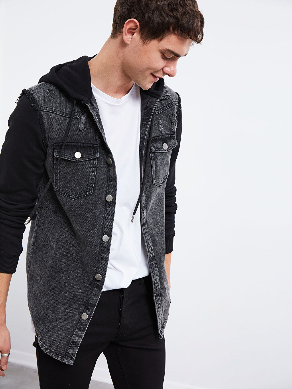 XSIDE Oversize Jean Jacket -0WCT27Z8-CVL - LC Waikiki