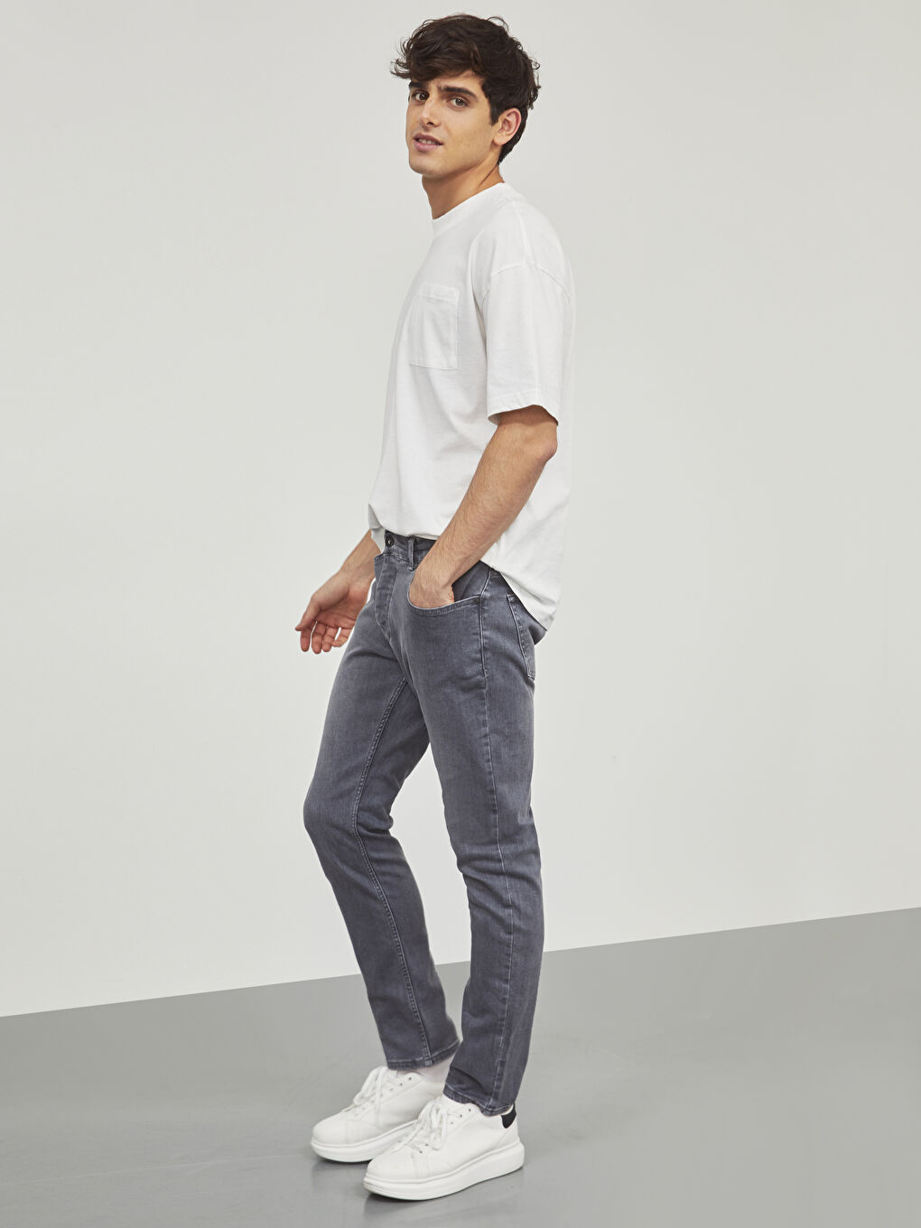 Gri 750 Slim Fit Jean Pantolon-2
