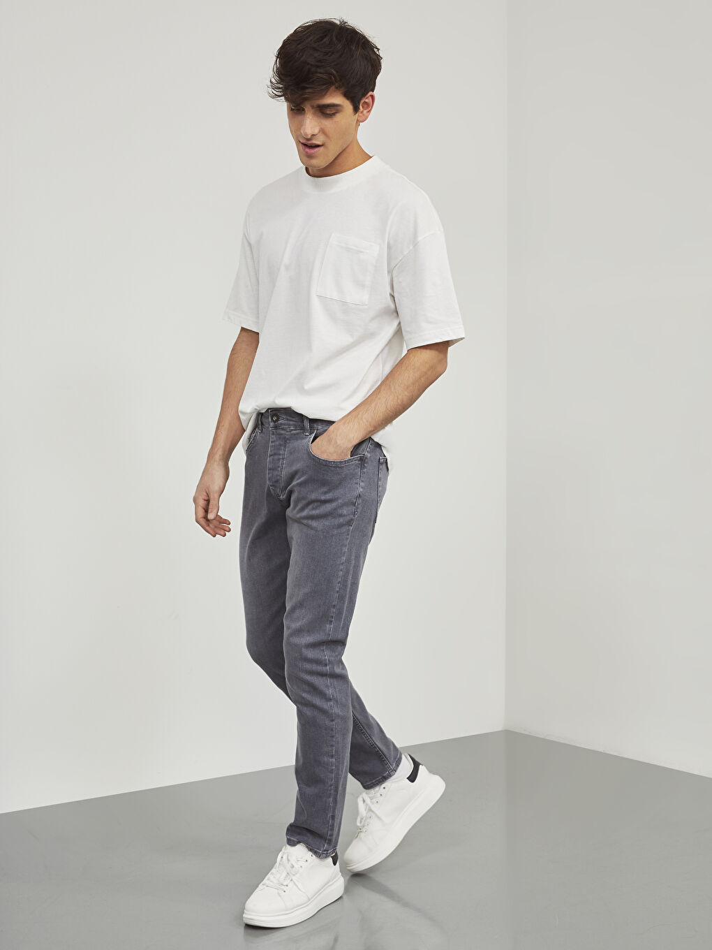 Gri 750 Slim Fit Jean Pantolon-6