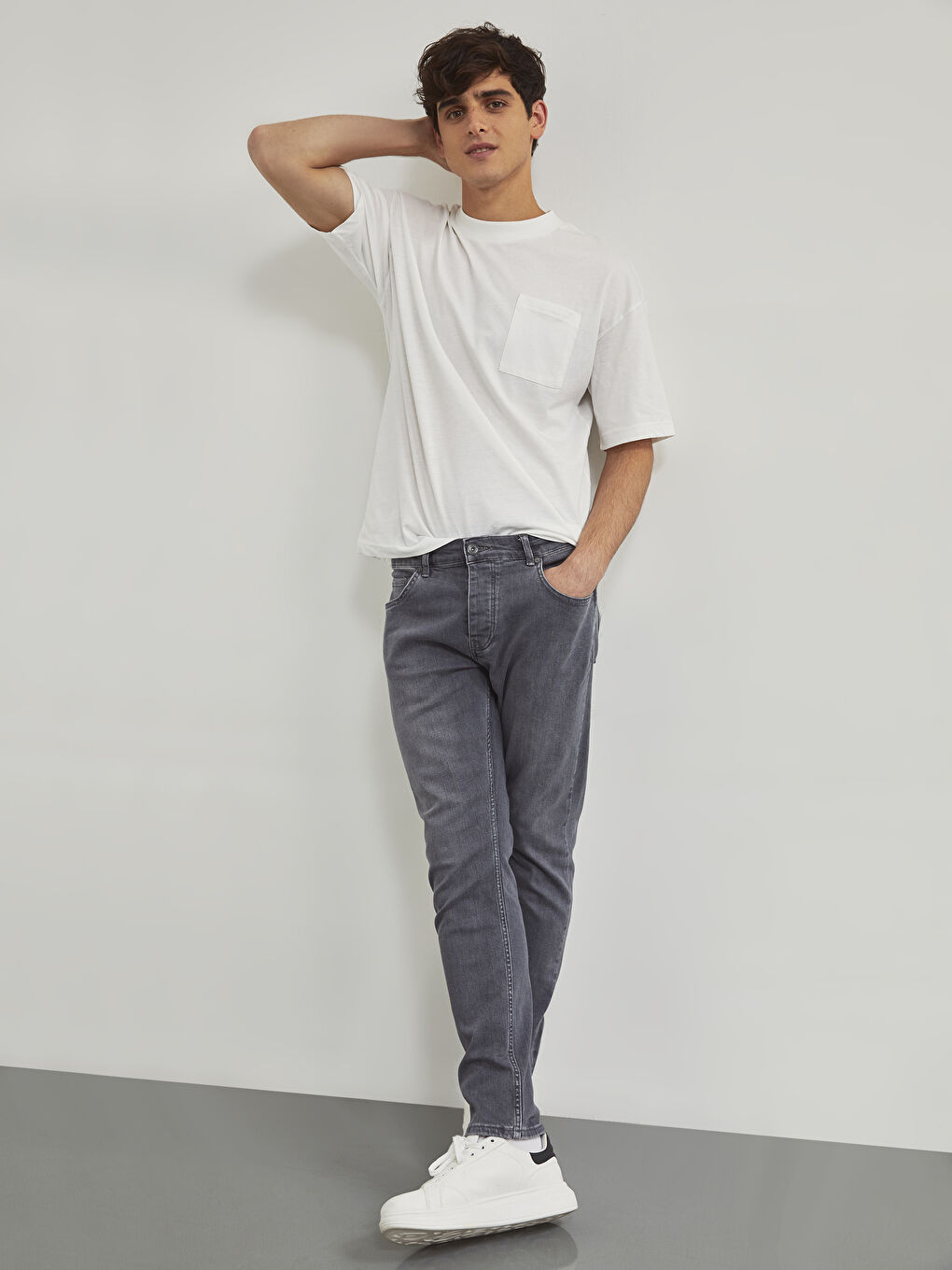 Gri 750 Slim Fit Jean Pantolon-3