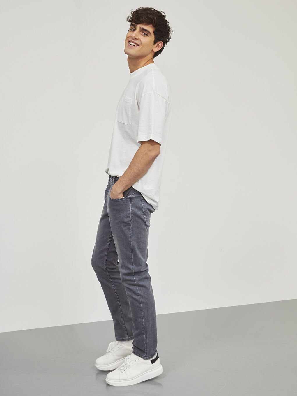 Gri 750 Slim Fit Jean Pantolon-4