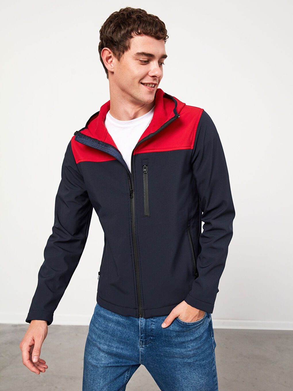 Palton Ușor Scurt cu Glugă-1