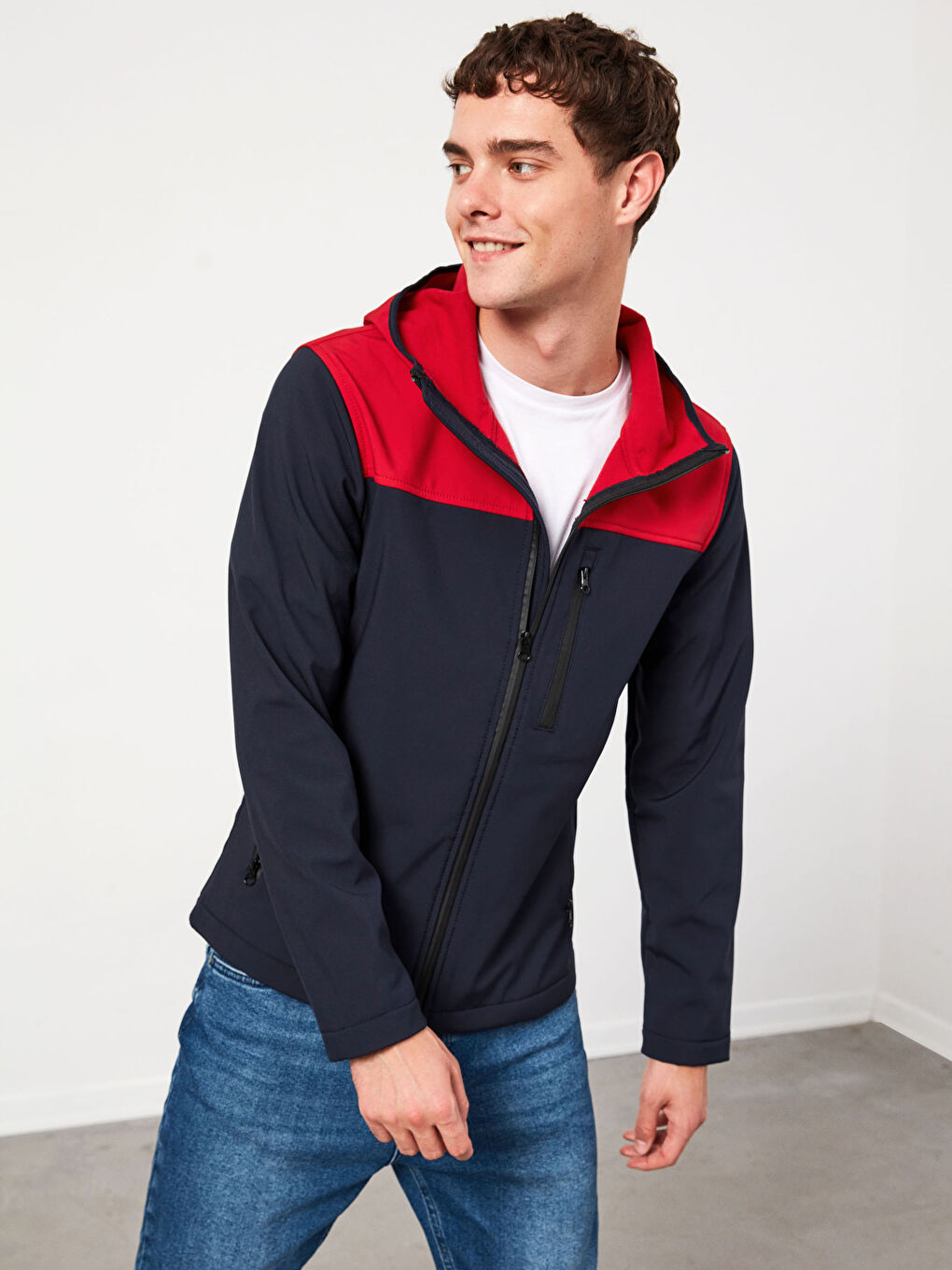 Palton Ușor Scurt cu Glugă-2