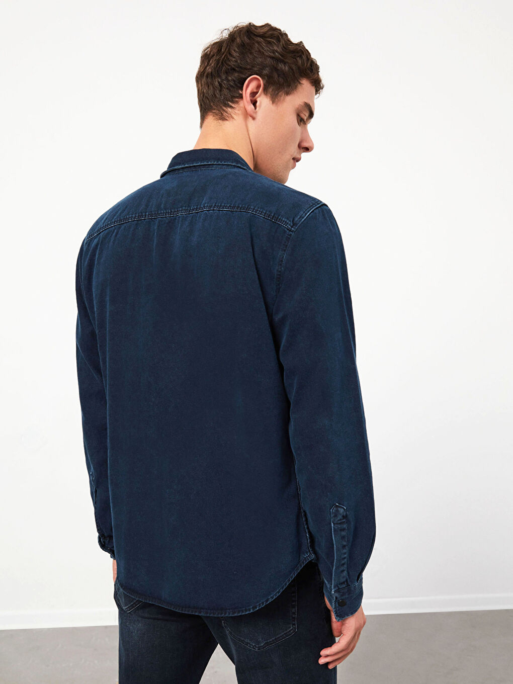 Mavi Slim Fit Jean Gömlek-6