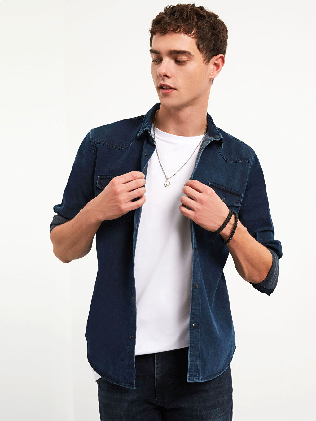 Mavi Slim Fit Jean Gömlek