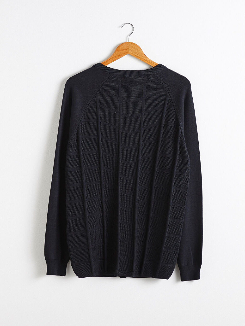 Pulover Tricot Subțire cu Guler Rotund-1