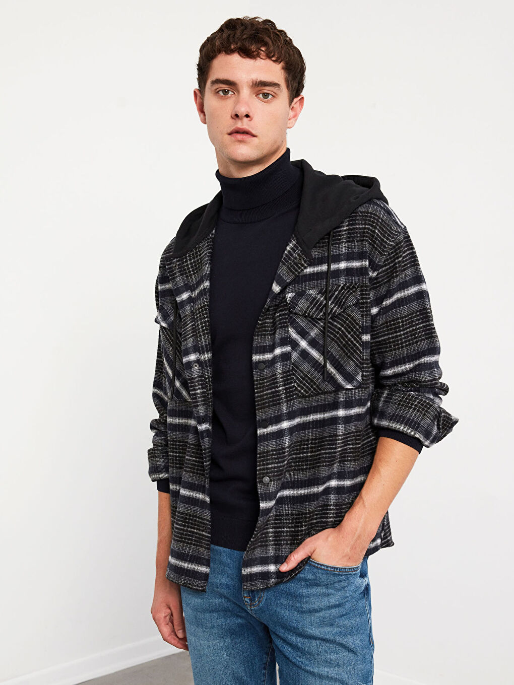 XSIDE Oversize Long Sleeve Plaid Men's Lumberjack Shirt -0WCT67Z8-LN3