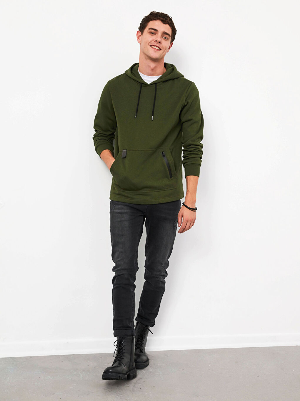 Sweat-Shirt à Capuche Pour Hommes à Manches Longues-3