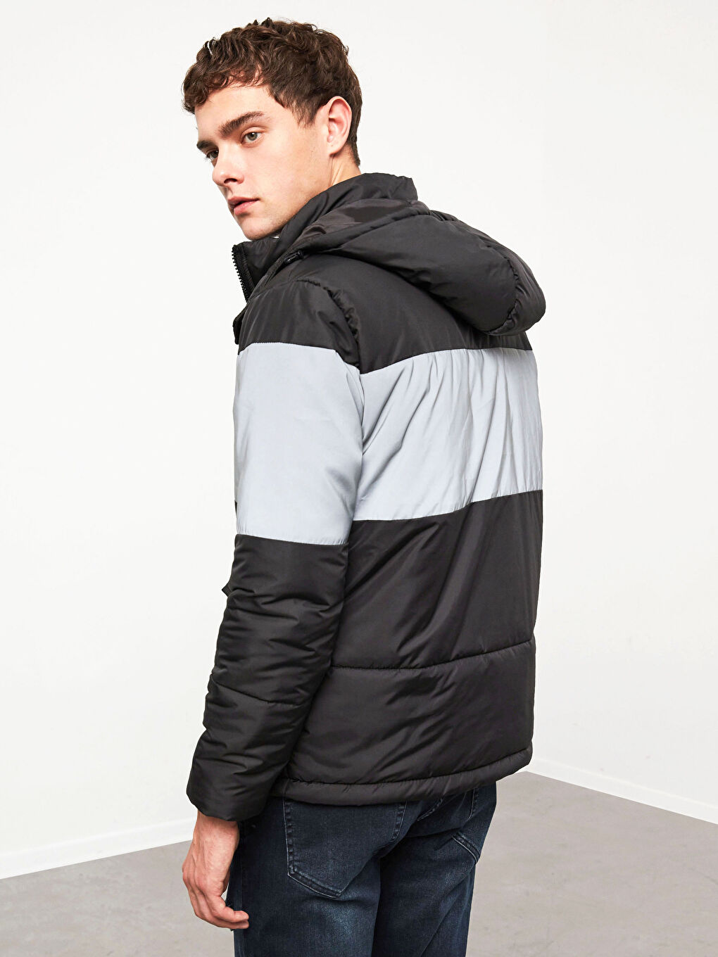 Standardni kroj, debeli kratki kaput sa kapuljačom-3