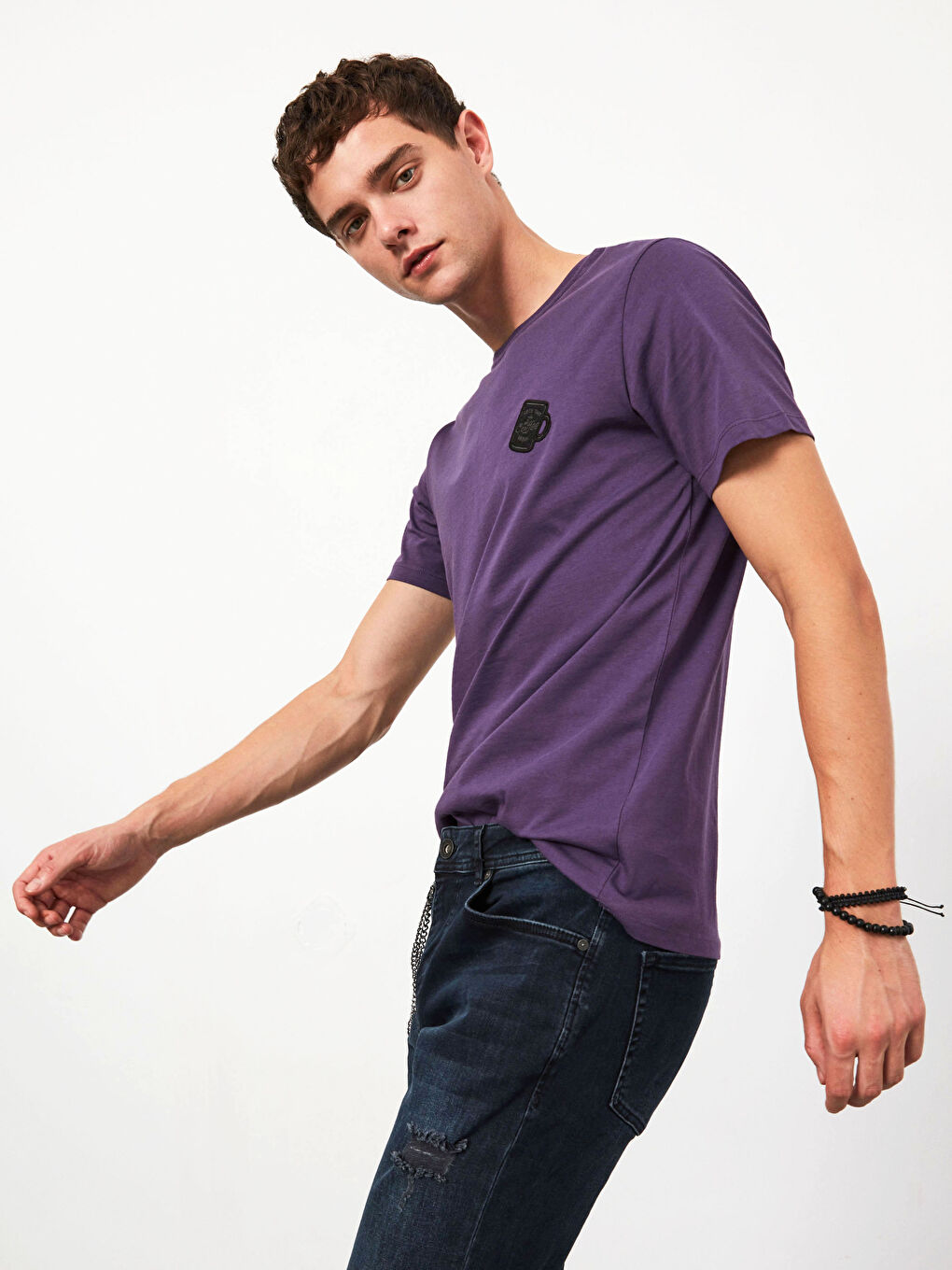 Crew Neck Printed T-Shirt-2