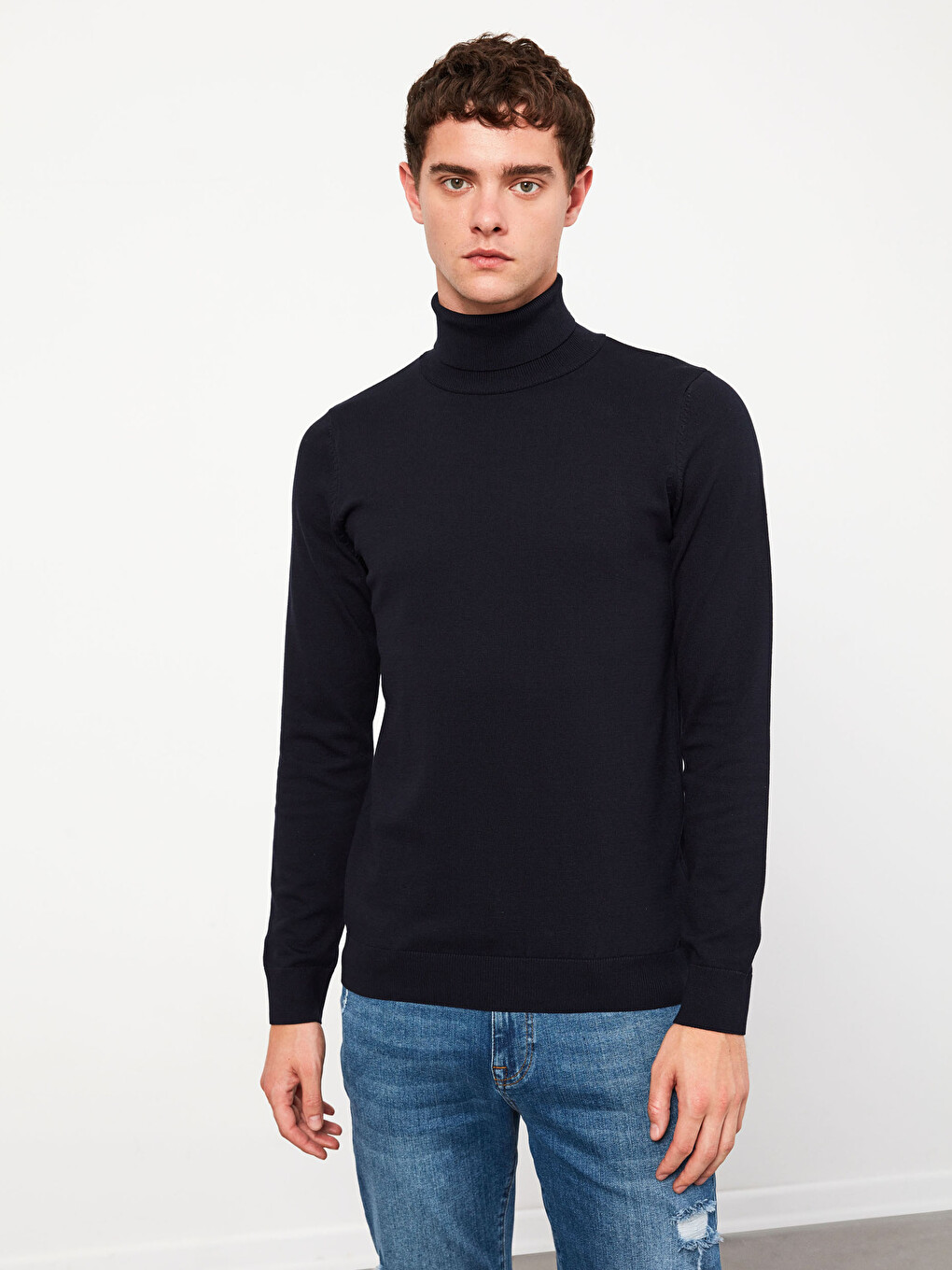 Turtleneck Thin Knitwear Sweater-3
