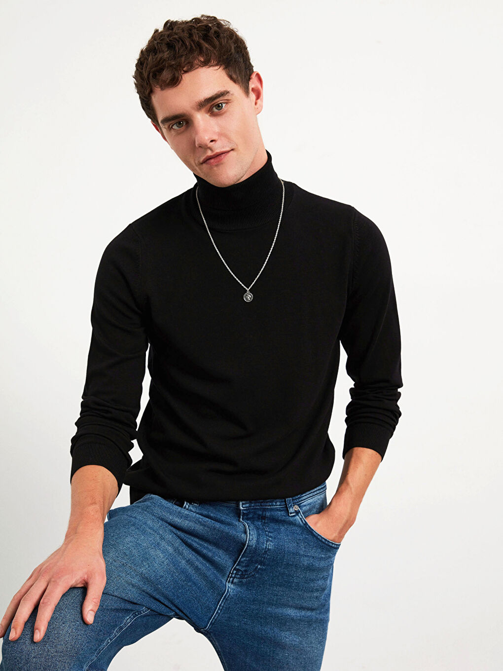 Водолазка Легкий Трикотажный Джемпер