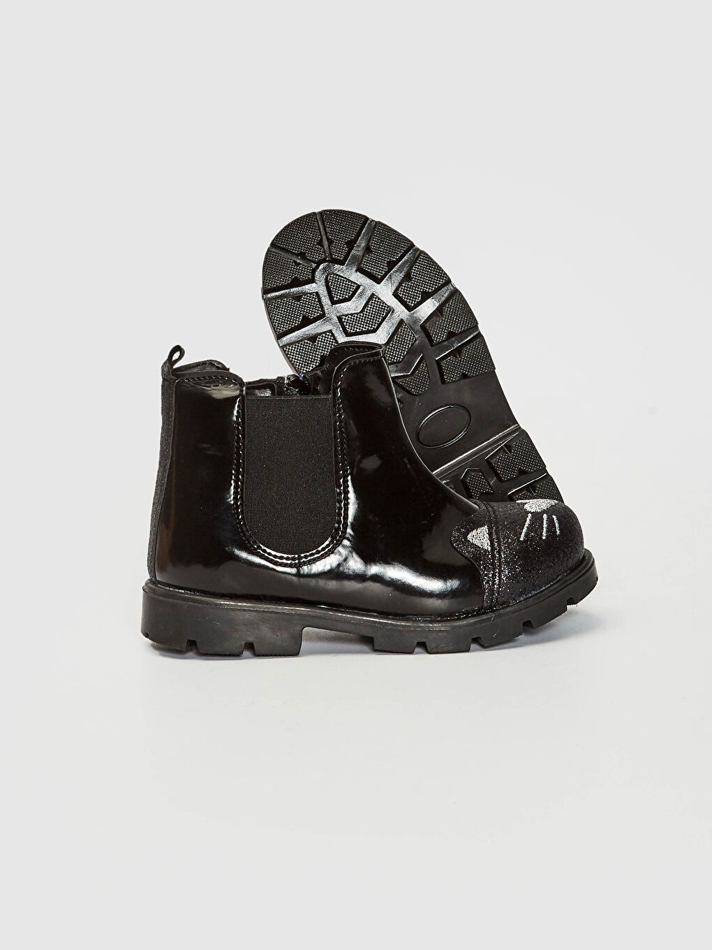 Ботинки Челси с молнией для малышек девочек-3