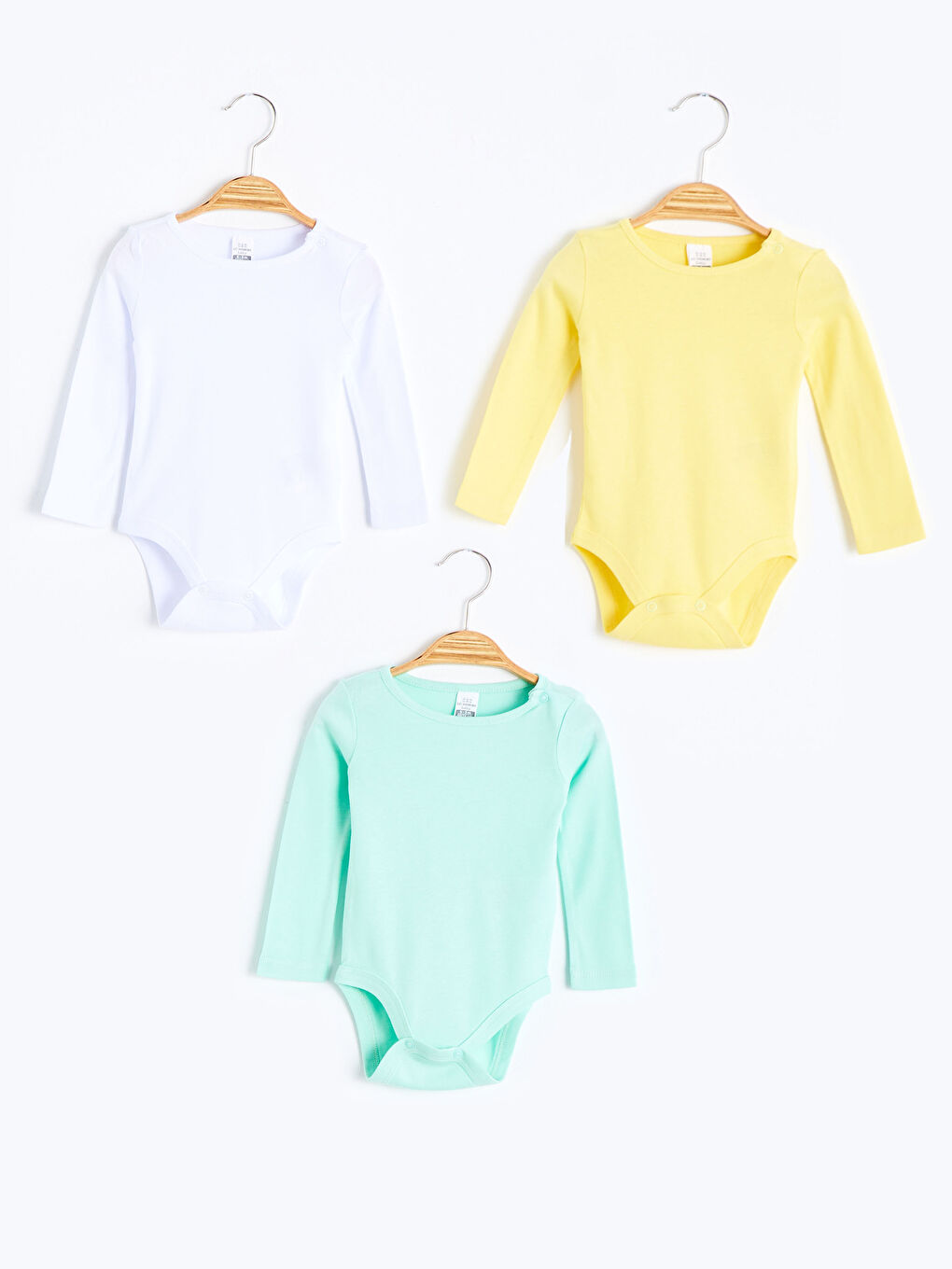 Yeşil Kız Bebek Çıtçıtlı Body 3'lü