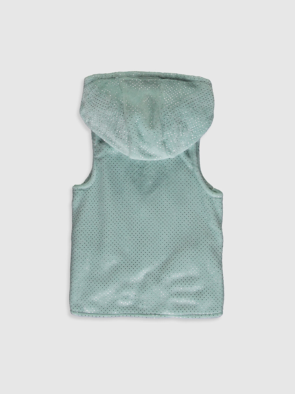 Yeşil Kız Çocuk Kapüşonlu Yelek-1